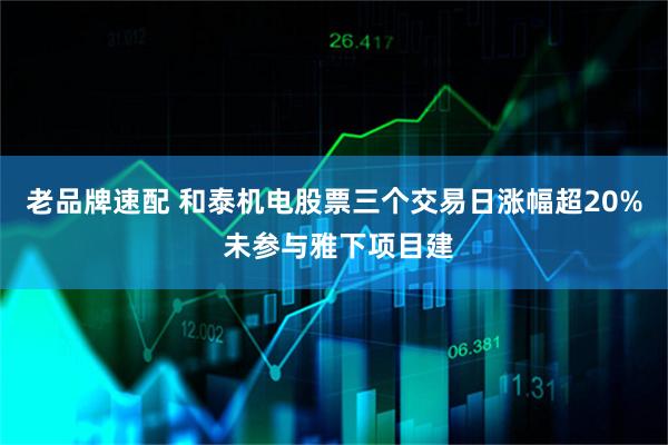 老品牌速配 和泰机电股票三个交易日涨幅超20% 未参与雅下项目建
